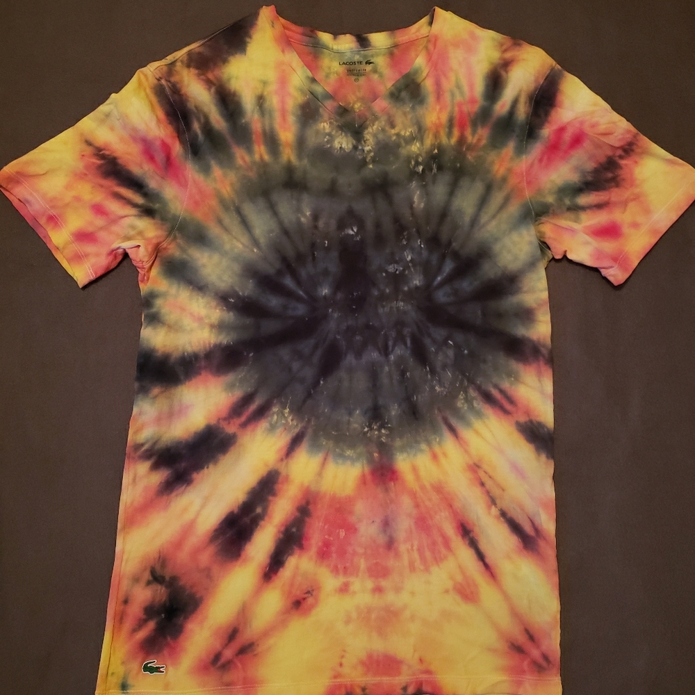 Lacoste hand made tie dye